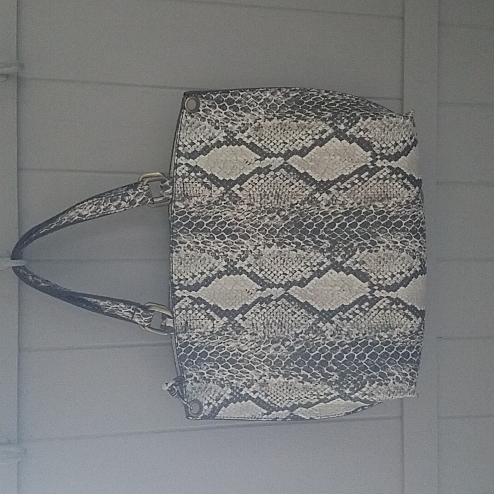 NWOT Free People Vegan Leather Snakeskin Crossbody/ Tote